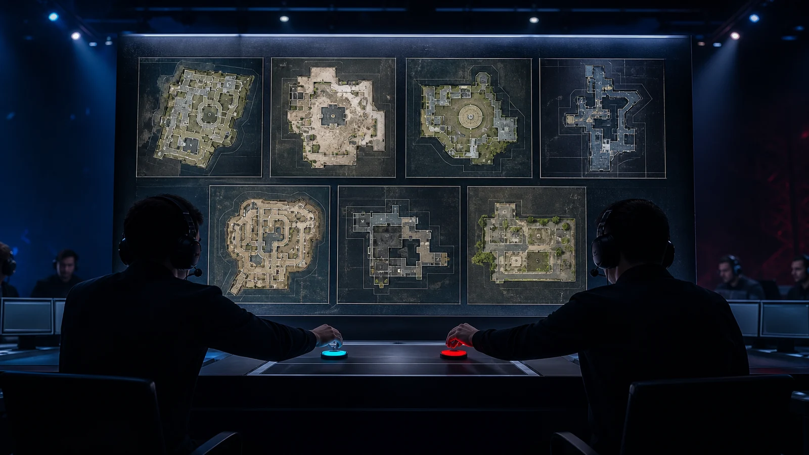 Editorial artwork for CS2 Map Veto Explained: How Picks, Bans and Deciders Work
