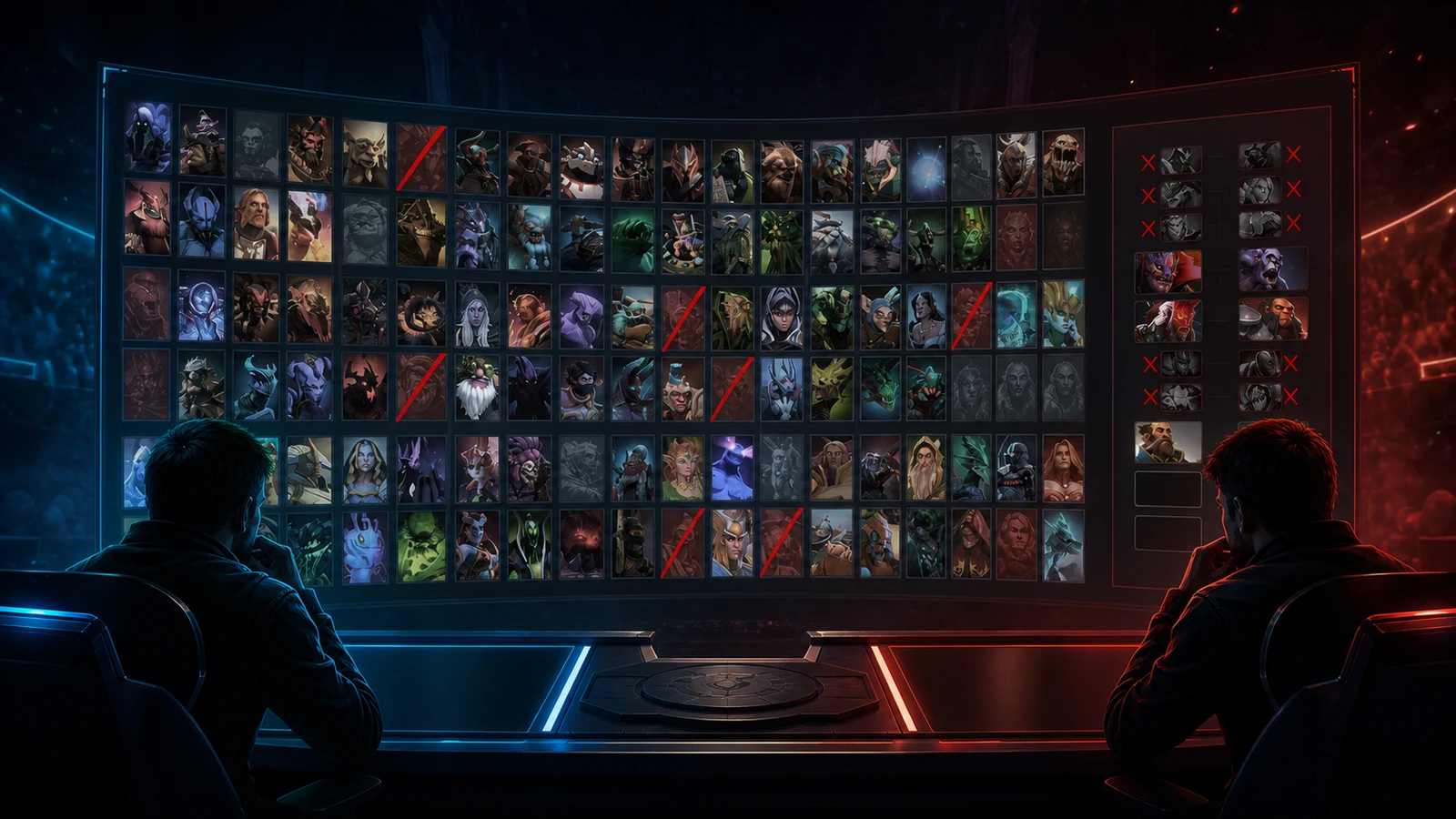 Editorial artwork for Dota 2 Picks and Bans Explained: How Drafting Works