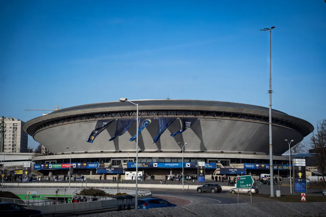 An esports event inside Spodek arena